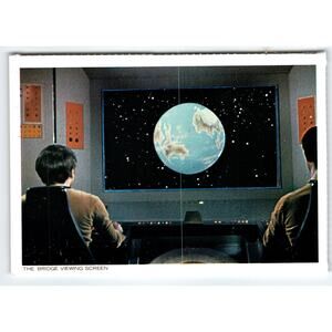 Vintage 1977 Star Trek Bridge Viewing Screen Postcard Paramount